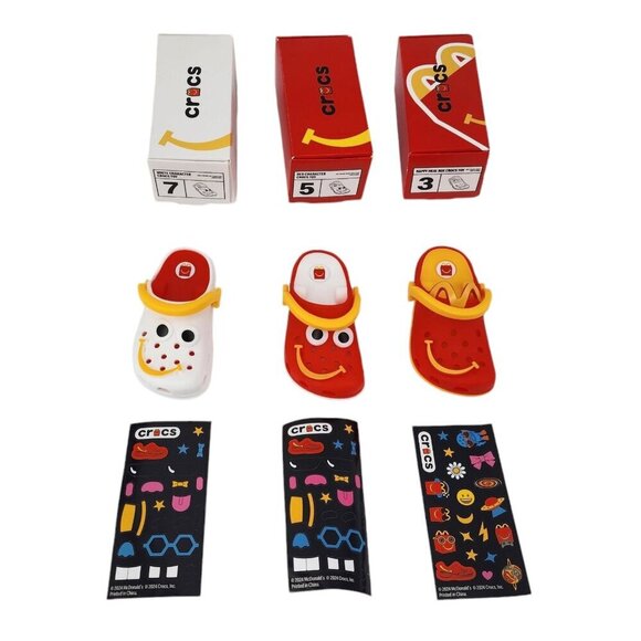 NIB McDonald's Crocs Happy Meal Toys #3 #5 & #7 - Picture 1 of 8